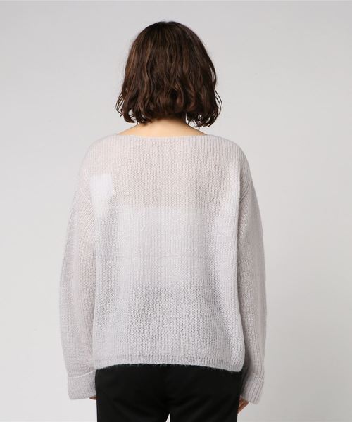 LBC（エルビーシー）の「キッドモヘアプルオーバー（ニット/セーター・レディース・ライトグレー/ライトイエロー・M）」の3枚目の写真