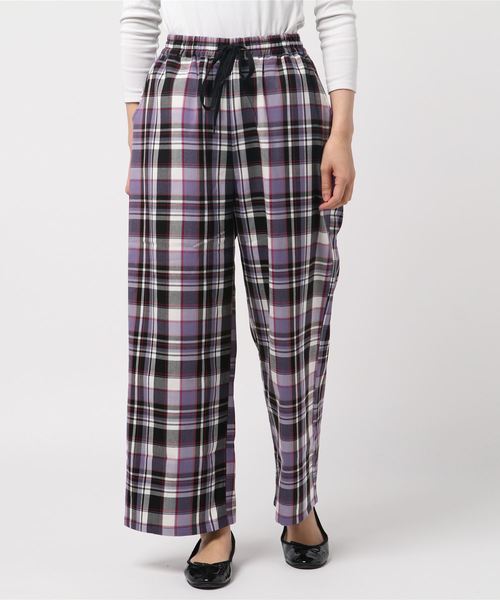 WEGO（ウィゴー）の「WEGO/チェックイージーワイドパンツ（その他パンツ・レディース・パープル系その他2/ベージュ系その他2/イエロー系その他3/グリーン系その他2・FREE）」の8枚目の写真