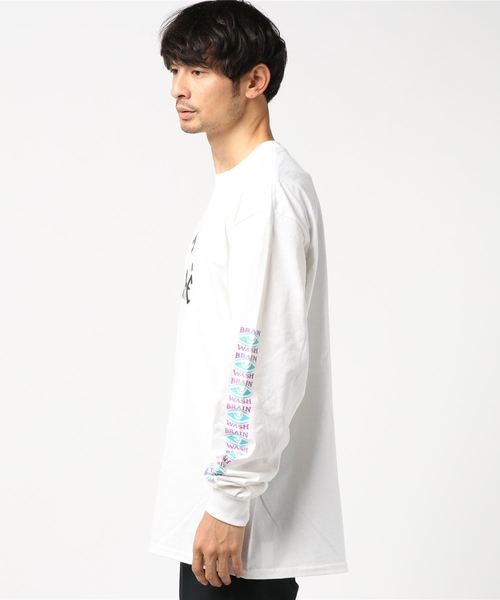 TOY MACHINE(トイ マシーン)の「【toy machine / トイマシーン】TAPE LOGO PRINT LONG SLEEVE TEE(Tシャツ/カットソー・メンズ・ホワイト/ブラック・S/M/L/XL)」の3枚目の写真
