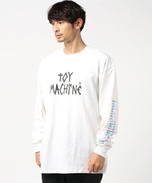 TOY MACHINE(トイ マシーン)の「【toy machine / トイマシーン】TAPE LOGO PRINT LONG SLEEVE TEE(Tシャツ/カットソー・メンズ・ホワイト/ブラック・S/M/L/XL)」の8枚目の写真