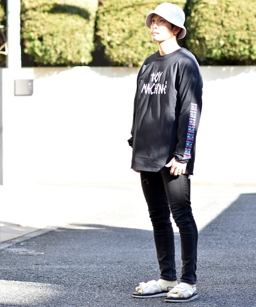 TOY MACHINE(トイ マシーン)の「【toy machine / トイマシーン】TAPE LOGO PRINT LONG SLEEVE TEE(Tシャツ/カットソー・メンズ・ホワイト/ブラック・S/M/L/XL)」の6枚目の写真