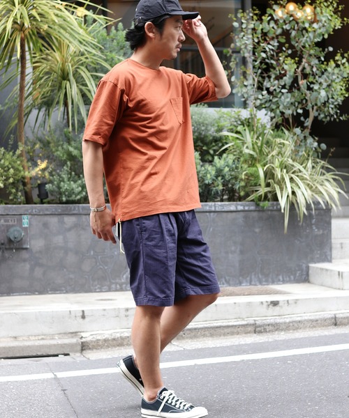 CAL O LINE(キャルオーライン)の「CAL O LINE/キャルオーライン SOLID COLOR POCKET T-SHIRT(Tシャツ/カットソー・メンズ・ブルー/ピンク/ブラック/ホワイト/ブラウン/オリーブ/スモークピンク/ダークオレンジ/ミント/バイオレット・M/L/XL)」の10枚目の写真