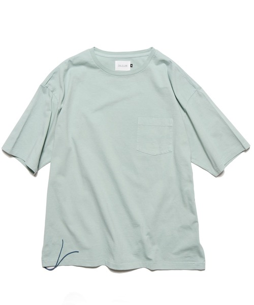 CAL O LINE(キャルオーライン)の「CAL O LINE/キャルオーライン SOLID COLOR POCKET T-SHIRT(Tシャツ/カットソー・メンズ・ブルー/ピンク/ブラック/ホワイト/ブラウン/オリーブ/スモークピンク/ダークオレンジ/ミント/バイオレット・M/L/XL)」の6枚目の写真
