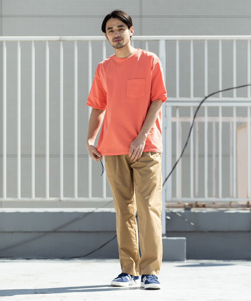 CAL O LINE(キャルオーライン)の「CAL O LINE/キャルオーライン SOLID COLOR POCKET T-SHIRT(Tシャツ/カットソー・メンズ・ブルー/ピンク/ブラック/ホワイト/ブラウン/オリーブ/スモークピンク/ダークオレンジ/ミント/バイオレット・M/L/XL)」の19枚目の写真