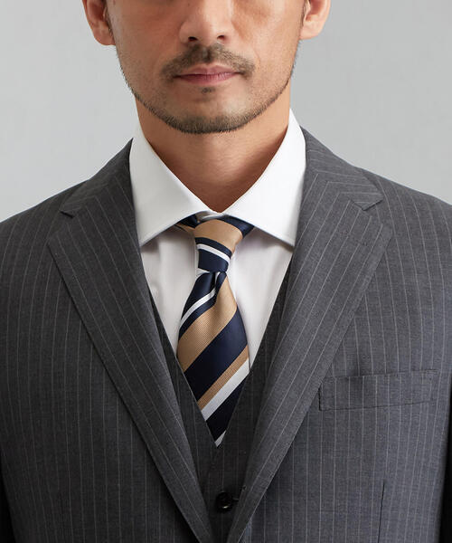 green label relaxing（グリーンレーベルリラクシング）の「[ストローナ] STRONA チョークストライプ 3ボタン BND NT HP- ジャケット（スーツジャケット・メンズ・ネイビー/グレー・46/50/44/48/52/42）」の12枚目の写真