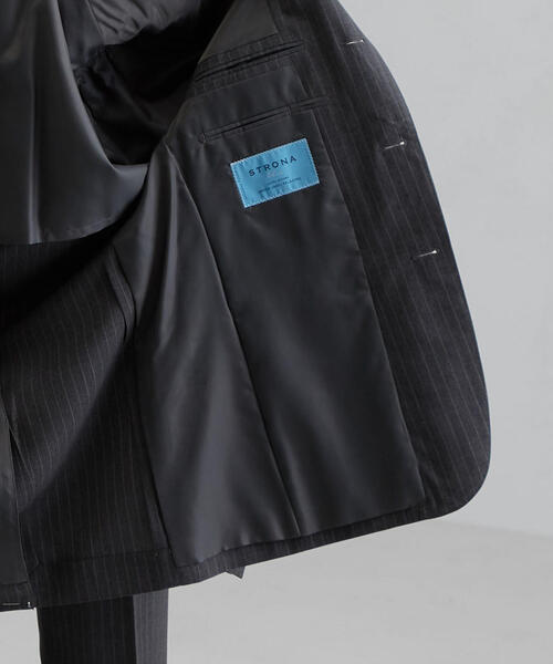 green label relaxing（グリーンレーベルリラクシング）の「[ストローナ] STRONA チョークストライプ 3ボタン BND NT HP- ジャケット（スーツジャケット・メンズ・ネイビー/グレー・46/50/44/48/52/42）」の13枚目の写真