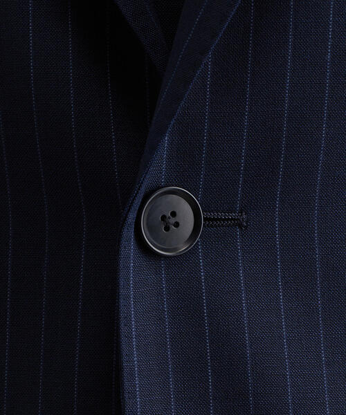 green label relaxing（グリーンレーベルリラクシング）の「[ストローナ] STRONA チョークストライプ 3ボタン BND NT HP- ジャケット（スーツジャケット・メンズ・ネイビー/グレー・46/50/44/48/52/42）」の9枚目の写真