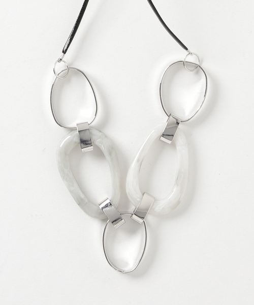 VENCEEXCHANGE（ヴァンスエクスチェンジ）の「スクエアパーツ付きネックレス（ネックレス・レディース・ブラウン/グレー/ブルー・FREE）」の2枚目の写真