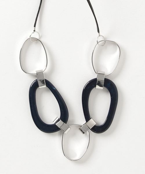 VENCEEXCHANGE（ヴァンスエクスチェンジ）の「スクエアパーツ付きネックレス（ネックレス・レディース・ブラウン/グレー/ブルー・FREE）」の3枚目の写真