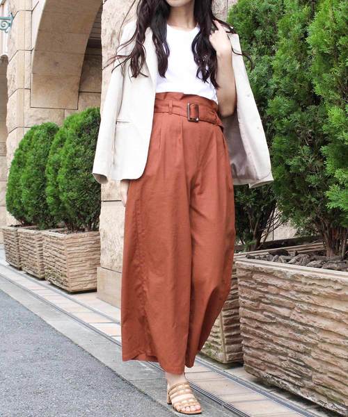 ベルトワイドパンツ その他パンツ Mode Robe モードローブ のファッション通販 Zozotown