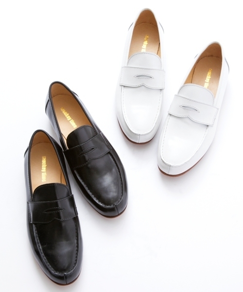 MONKEY TIME（モンキータイム）の「MT∴ カーフ ペニーローファー◆（パンプス・メンズ・ホワイト/ブラック・43/41/44/42）」の3枚目の写真
