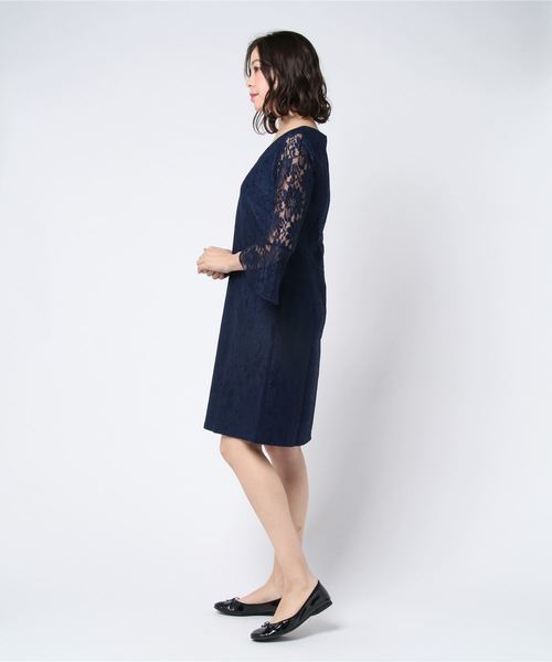 Lace Ladies(レースレディース)の「ドロップドカフスタイプ刺繍レースワンピース・ドレス(ドレス・レディース・ブラック/グレー/ネイビー・L/M/S/XL/XXL)」の17枚目の写真