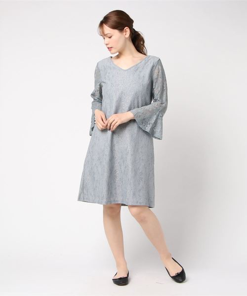 Lace Ladies(レースレディース)の「ドロップドカフスタイプ刺繍レースワンピース・ドレス(ドレス・レディース・ブラック/グレー/ネイビー・L/M/S/XL/XXL)」の20枚目の写真