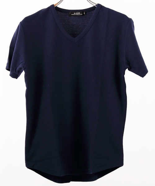 8(eight)(エイト)の「ワッフル Vネック Tシャツ(Tシャツ/カットソー・メンズ・ネイビー/カーキ/ワイン/グレー/ブラック/ピンク/ホワイト・MEDIUM/LARGE/X-LARGE)」の1枚目の写真