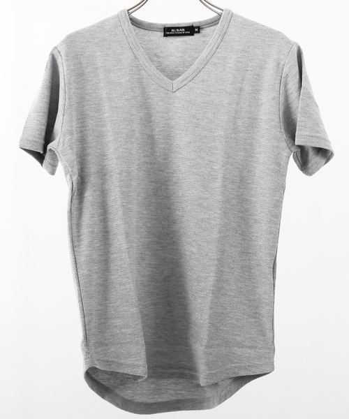 8(eight)(エイト)の「ワッフル Vネック Tシャツ(Tシャツ/カットソー・メンズ・ネイビー/カーキ/ワイン/グレー/ブラック/ピンク/ホワイト・MEDIUM/LARGE/X-LARGE)」の5枚目の写真