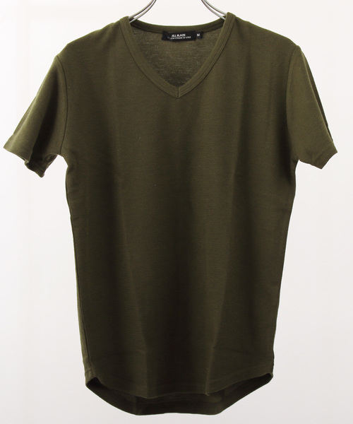 8(eight)(エイト)の「ワッフル Vネック Tシャツ(Tシャツ/カットソー・メンズ・ネイビー/カーキ/ワイン/グレー/ブラック/ピンク/ホワイト・MEDIUM/LARGE/X-LARGE)」の6枚目の写真