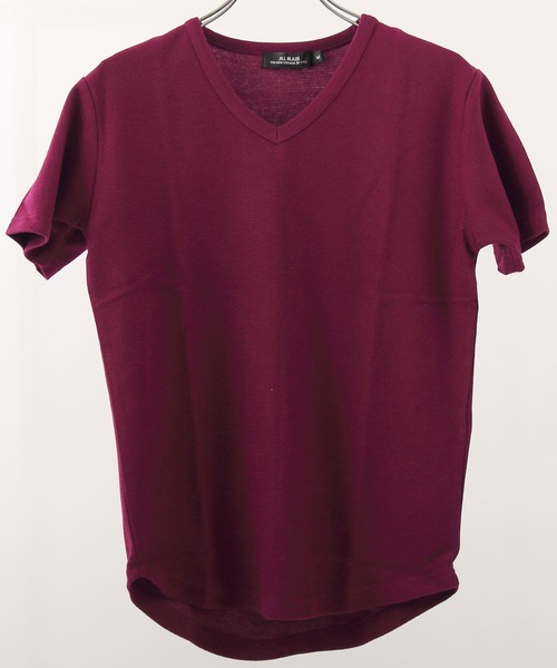 8(eight)(エイト)の「ワッフル Vネック Tシャツ(Tシャツ/カットソー・メンズ・ネイビー/カーキ/ワイン/グレー/ブラック/ピンク/ホワイト・MEDIUM/LARGE/X-LARGE)」の2枚目の写真