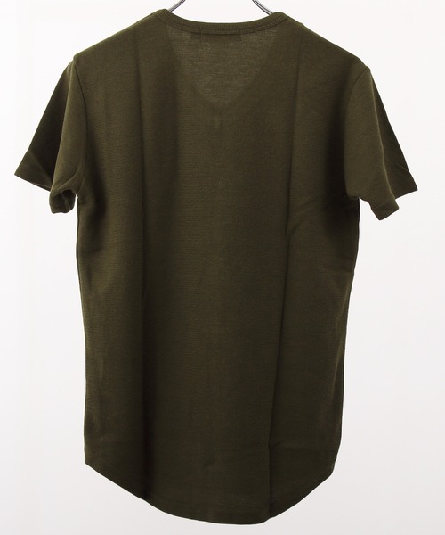 8(eight)(エイト)の「ワッフル Vネック Tシャツ(Tシャツ/カットソー・メンズ・ネイビー/カーキ/ワイン/グレー/ブラック/ピンク/ホワイト・MEDIUM/LARGE/X-LARGE)」の11枚目の写真