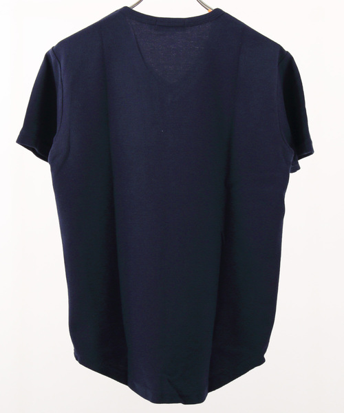 8(eight)(エイト)の「ワッフル Vネック Tシャツ(Tシャツ/カットソー・メンズ・ネイビー/カーキ/ワイン/グレー/ブラック/ピンク/ホワイト・MEDIUM/LARGE/X-LARGE)」の12枚目の写真