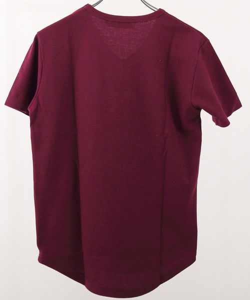 8(eight)(エイト)の「ワッフル Vネック Tシャツ(Tシャツ/カットソー・メンズ・ネイビー/カーキ/ワイン/グレー/ブラック/ピンク/ホワイト・MEDIUM/LARGE/X-LARGE)」の14枚目の写真