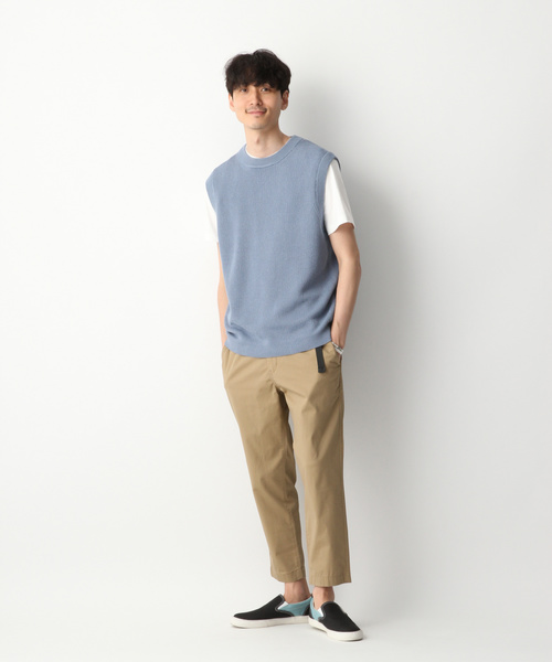 GLOBAL WORK（グローバルワーク）の「ラミーコンアゼニットベスト/837695（ベスト・メンズ・ベージュ/サックスブルー/ネイビー・MEDIUM/LARGE）」の10枚目の写真