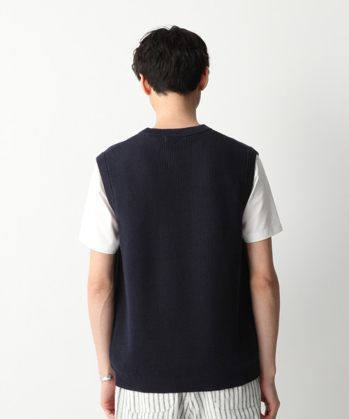 GLOBAL WORK（グローバルワーク）の「ラミーコンアゼニットベスト/837695（ベスト・メンズ・ベージュ/サックスブルー/ネイビー・MEDIUM/LARGE）」の12枚目の写真