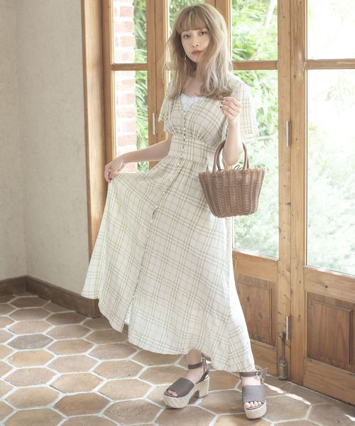 one after another NICE CLAUP(ワンアフターアナザーナイスクラップ)の「ロングガウンワンピース(ワンピース・レディース・アイボリー/ホワイト系その他/ブラック系その他/ブラック・FREE)」の3枚目の写真