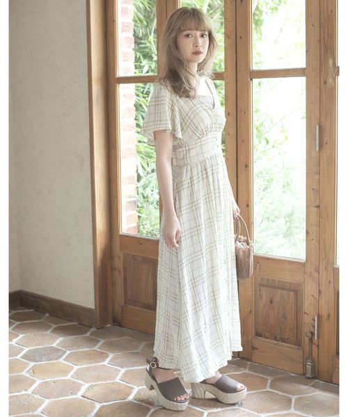 one after another NICE CLAUP(ワンアフターアナザーナイスクラップ)の「ロングガウンワンピース(ワンピース・レディース・アイボリー/ホワイト系その他/ブラック系その他/ブラック・FREE)」の18枚目の写真