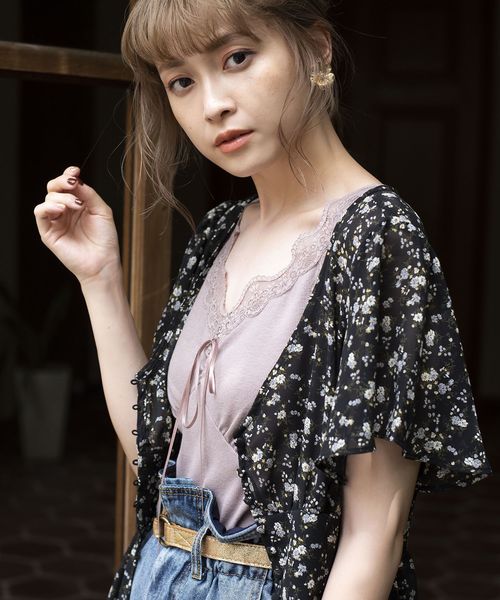 one after another NICE CLAUP(ワンアフターアナザーナイスクラップ)の「ロングガウンワンピース(ワンピース・レディース・アイボリー/ホワイト系その他/ブラック系その他/ブラック・FREE)」の9枚目の写真