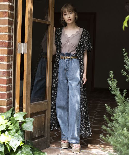 one after another NICE CLAUP(ワンアフターアナザーナイスクラップ)の「ロングガウンワンピース(ワンピース・レディース・アイボリー/ホワイト系その他/ブラック系その他/ブラック・FREE)」の12枚目の写真