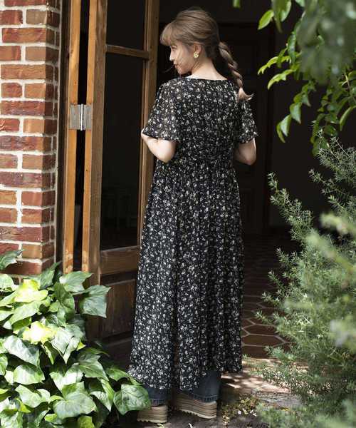 one after another NICE CLAUP(ワンアフターアナザーナイスクラップ)の「ロングガウンワンピース(ワンピース・レディース・アイボリー/ホワイト系その他/ブラック系その他/ブラック・FREE)」の6枚目の写真