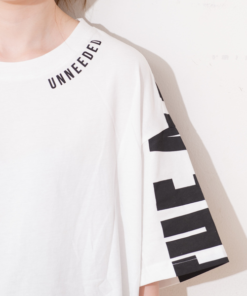 GGD SELECT(ジージーディー セレクト)の「Roger&Raw/BIGロゴT(Tシャツ/カットソー・レディース・ホワイト/ブラック・M)」の7枚目の写真