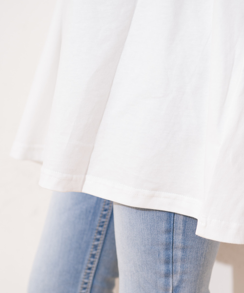 GGD SELECT(ジージーディー セレクト)の「Roger&Raw/BIGロゴT(Tシャツ/カットソー・レディース・ホワイト/ブラック・M)」の13枚目の写真