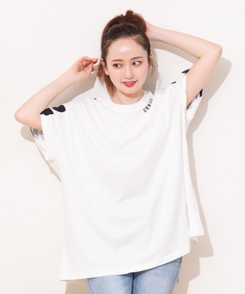 GGD SELECT(ジージーディー セレクト)の「Roger&Raw/BIGロゴT(Tシャツ/カットソー・レディース・ホワイト/ブラック・M)」の11枚目の写真