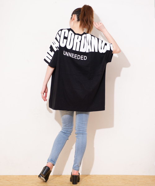 GGD SELECT(ジージーディー セレクト)の「Roger&Raw/BIGロゴT(Tシャツ/カットソー・レディース・ホワイト/ブラック・M)」の5枚目の写真