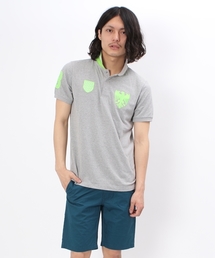 GIORDANO | [GIORDANO]グリフィン刺繍エンブレムワッペン半袖ポロシャツ(ポロシャツ)