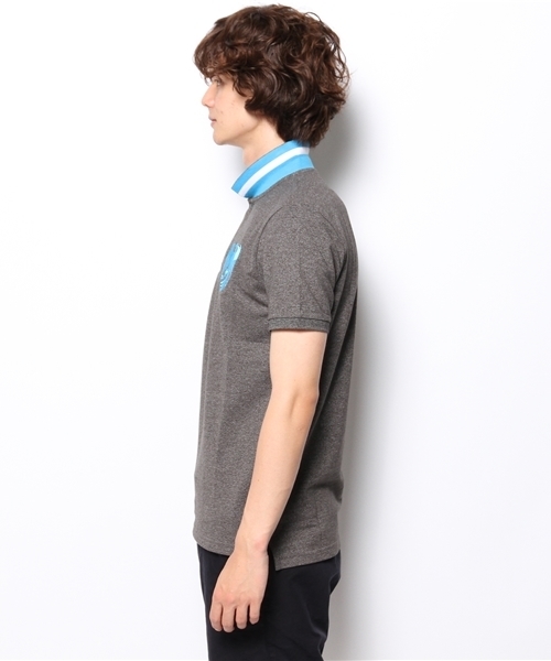 GIORDANO（ジョルダーノ）の「[GIORDANO]グリフィン刺繍エンブレムワッペン半袖ポロシャツ（ポロシャツ・メンズ・グレー/ダークアッシュ・X-LARGE/LARGE/XX-LARGE/MEDIUM/SMALL）」の4枚目の写真