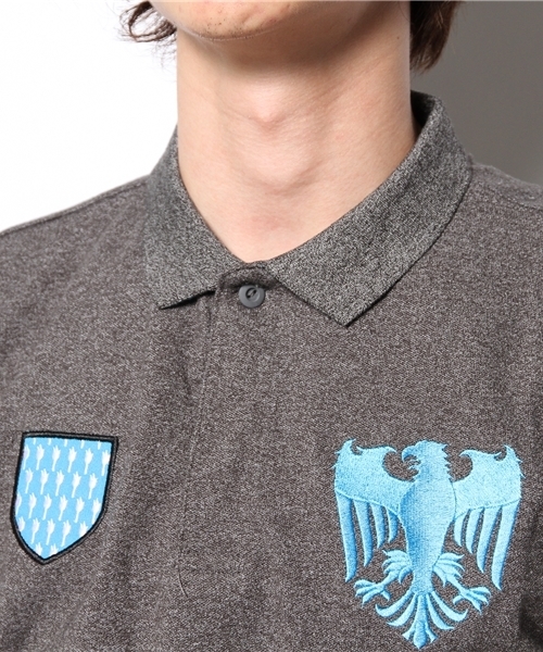GIORDANO（ジョルダーノ）の「[GIORDANO]グリフィン刺繍エンブレムワッペン半袖ポロシャツ（ポロシャツ・メンズ・グレー/ダークアッシュ・X-LARGE/LARGE/XX-LARGE/MEDIUM/SMALL）」の6枚目の写真