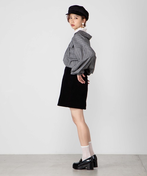 WEGO（ウィゴー）の「WEGO/BIGポケットチェックオーバーシャツ（シャツ/ブラウス・レディース・ブラウン系その他2/ベージュ系その他2/ホワイト系その他2/グレー系その他2・FREE）」の16枚目の写真