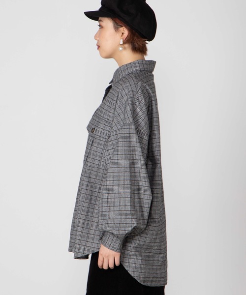 WEGO（ウィゴー）の「WEGO/BIGポケットチェックオーバーシャツ（シャツ/ブラウス・レディース・ブラウン系その他2/ベージュ系その他2/ホワイト系その他2/グレー系その他2・FREE）」の20枚目の写真