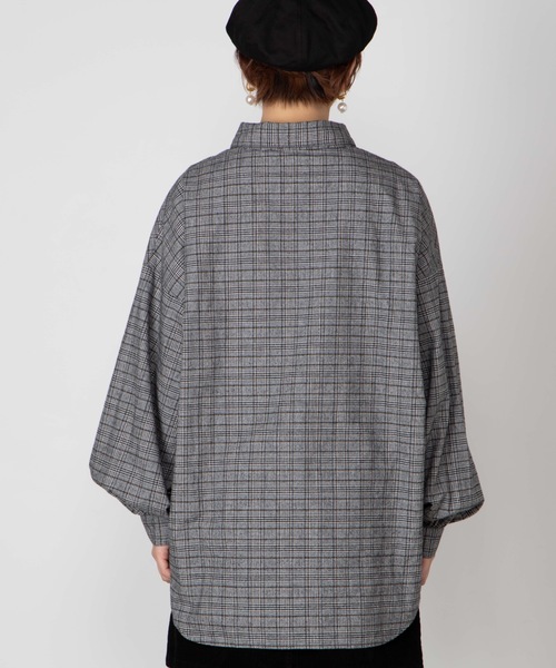 WEGO（ウィゴー）の「WEGO/BIGポケットチェックオーバーシャツ（シャツ/ブラウス・レディース・ブラウン系その他2/ベージュ系その他2/ホワイト系その他2/グレー系その他2・FREE）」の21枚目の写真