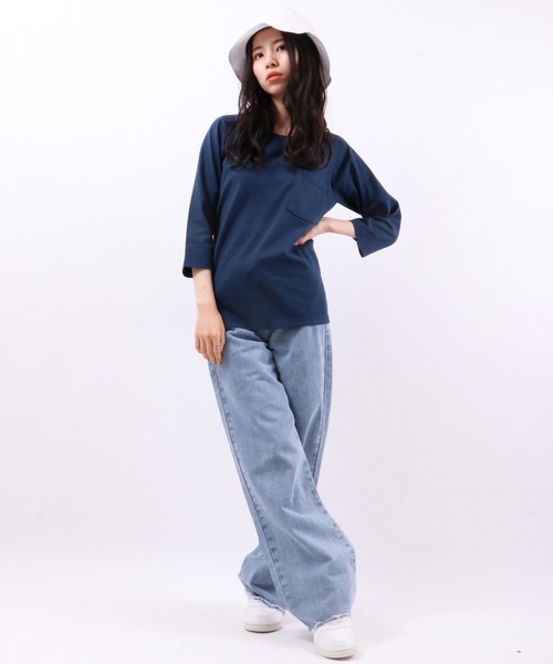 Goodwear(Since1983)（グッドウェア）の「Goodwear(Since1983) クルーネック ラグランスリーブ ポケットTシャツ（Tシャツ/カットソー・メンズ・ブラック/ネイビー・S/M）」の13枚目の写真