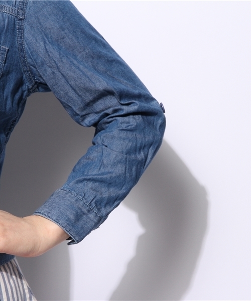 ROYAL PARTY（ロイヤルパーティー）の「ダンガリージージャン（デニムジャケット・レディース・ブルー/ネイビー・38）」の11枚目の写真