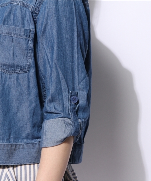 ROYAL PARTY（ロイヤルパーティー）の「ダンガリージージャン（デニムジャケット・レディース・ブルー/ネイビー・38）」の8枚目の写真