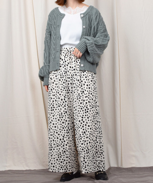 PairPair（ペアペア）の「ケーブル編みイロイロ釦カーディガン（カーディガン/ボレロ・レディース・ブラウン/ブルー系その他/スモークピンク/ライトベージュ・FREE）」の8枚目の写真