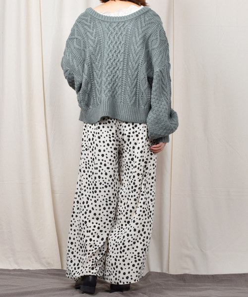 PairPair（ペアペア）の「ケーブル編みイロイロ釦カーディガン（カーディガン/ボレロ・レディース・ブラウン/ブルー系その他/スモークピンク/ライトベージュ・FREE）」の22枚目の写真