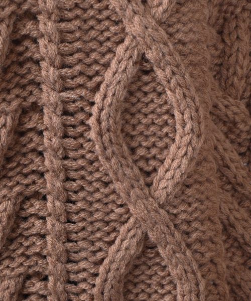 PairPair（ペアペア）の「ケーブル編みイロイロ釦カーディガン（カーディガン/ボレロ・レディース・ブラウン/ブルー系その他/スモークピンク/ライトベージュ・FREE）」の10枚目の写真