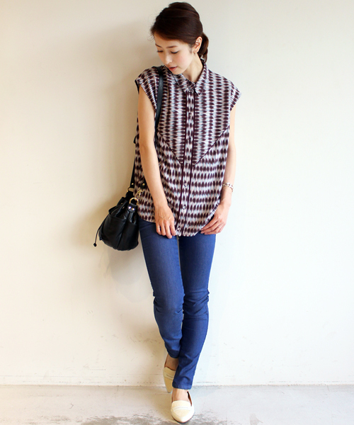 BEAUTY&YOUTH UNITED ARROWS(ビューティーアンドユースユナイテッドアローズ)の「BYBC ∵LEE別注 POPジェギング ◆(その他パンツ・レディース・ホワイト/ネイビー・SMALL/MEDIUM)」の4枚目の写真