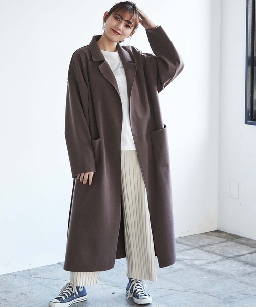GeeRA(ジーラ)の「サイドスリットBIGロングコート(その他アウター・レディース・ブラウン/モカ/ミント・MEDIUM)」の19枚目の写真