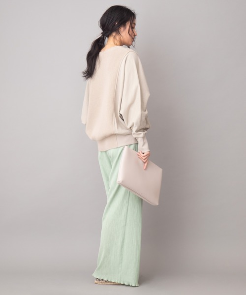 Munich（ミューニック）の「ツイストプリーツ　イージーワイドパンツ(セットアップ可)（その他パンツ・レディース・ブラック/ライトグリーン/アイボリー/ライトベージュ・S/M/XS）」の7枚目の写真